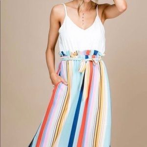 Summer Stripe Maxi Dress